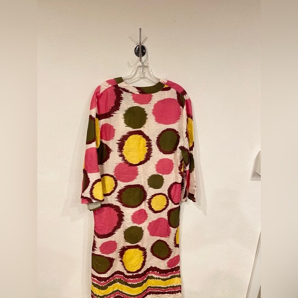 NWT EXQUISE Polka Dot Linen Shirt Dress Size 6 - Picture 7 of 7